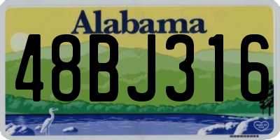 AL license plate 48BJ316