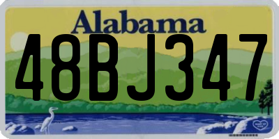 AL license plate 48BJ347