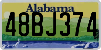AL license plate 48BJ374