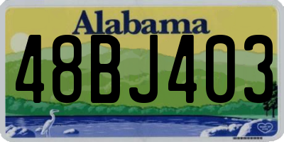 AL license plate 48BJ403