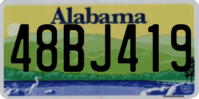 AL license plate 48BJ419