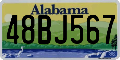 AL license plate 48BJ567