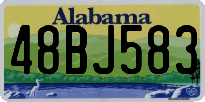 AL license plate 48BJ583