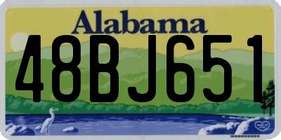 AL license plate 48BJ651