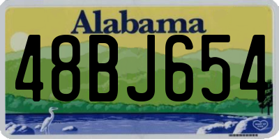 AL license plate 48BJ654