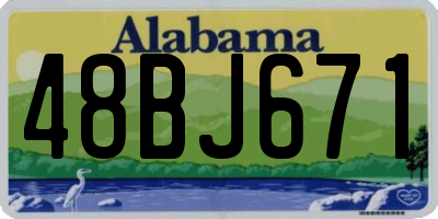 AL license plate 48BJ671