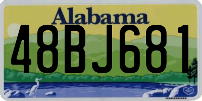 AL license plate 48BJ681