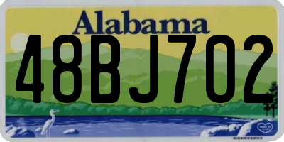 AL license plate 48BJ702