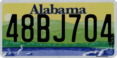 AL license plate 48BJ704