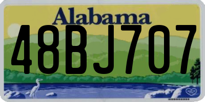 AL license plate 48BJ707