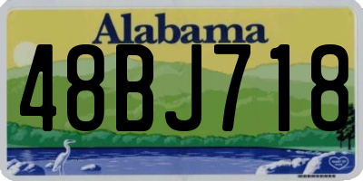 AL license plate 48BJ718
