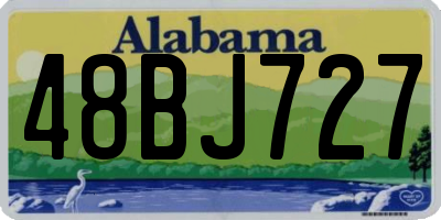 AL license plate 48BJ727