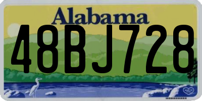 AL license plate 48BJ728