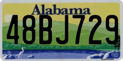 AL license plate 48BJ729