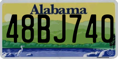 AL license plate 48BJ740