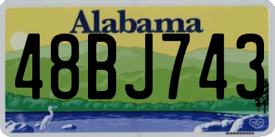AL license plate 48BJ743