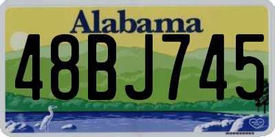 AL license plate 48BJ745