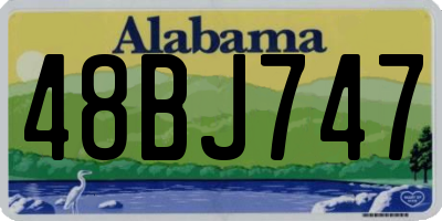 AL license plate 48BJ747