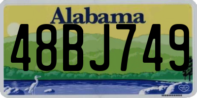 AL license plate 48BJ749