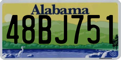 AL license plate 48BJ751