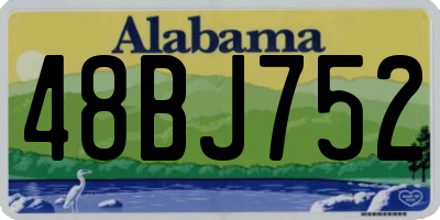 AL license plate 48BJ752