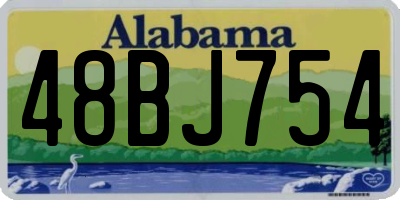 AL license plate 48BJ754