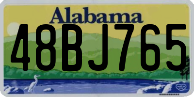 AL license plate 48BJ765