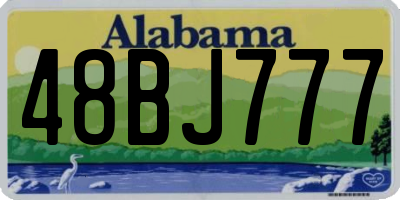 AL license plate 48BJ777