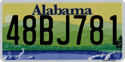 AL license plate 48BJ781