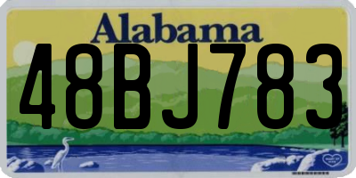 AL license plate 48BJ783