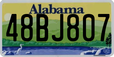 AL license plate 48BJ807