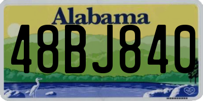 AL license plate 48BJ840