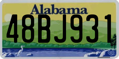 AL license plate 48BJ931