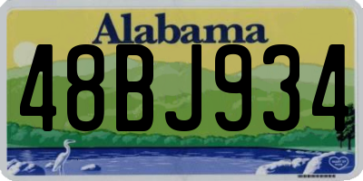 AL license plate 48BJ934
