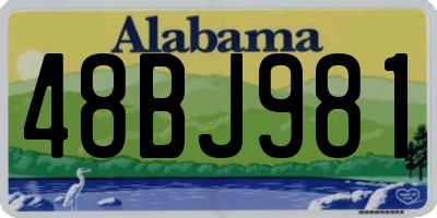 AL license plate 48BJ981
