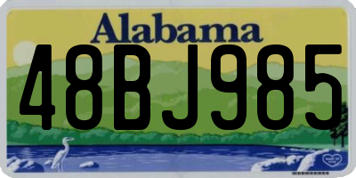 AL license plate 48BJ985