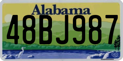 AL license plate 48BJ987
