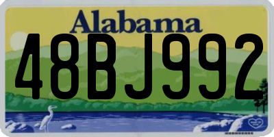 AL license plate 48BJ992