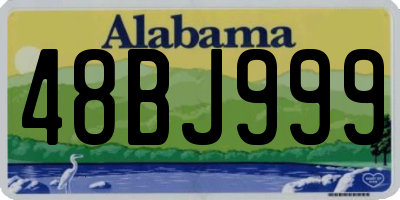 AL license plate 48BJ999