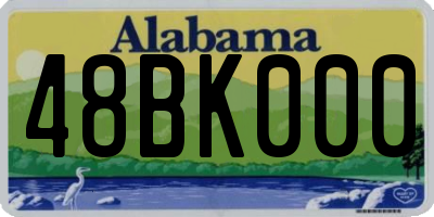 AL license plate 48BK000