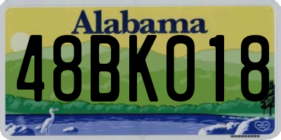 AL license plate 48BK018