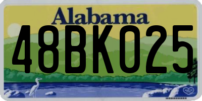 AL license plate 48BK025