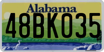 AL license plate 48BK035