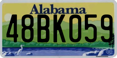 AL license plate 48BK059