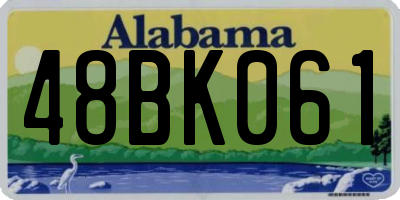AL license plate 48BK061
