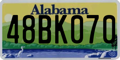 AL license plate 48BK070