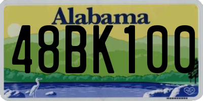 AL license plate 48BK100