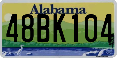 AL license plate 48BK104