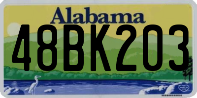 AL license plate 48BK203