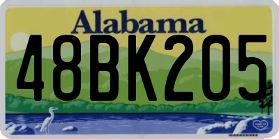 AL license plate 48BK205